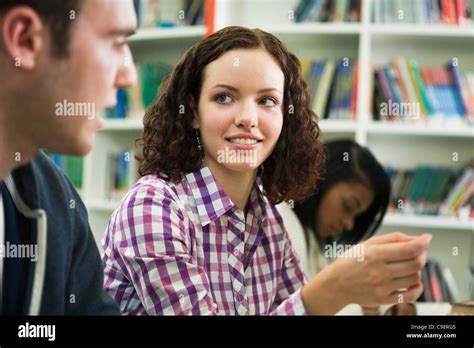 University Students Smiling Classroom Stock Photo Alamy