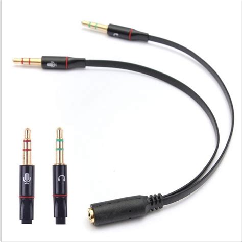 Converter Kabel Jack 35mm 1 Female Ke 2 Male Splitter Audio Mic
