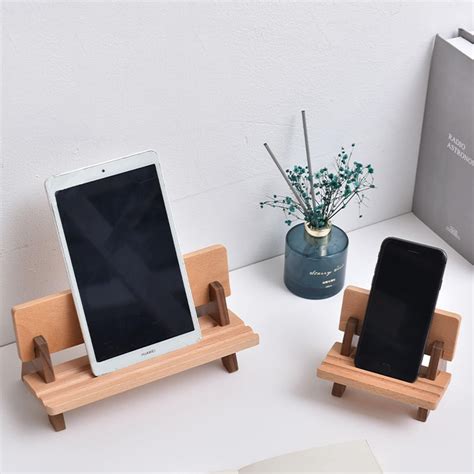 Stands Electronics And Accessories Hamade Wooden Chair Cell Phone Holder