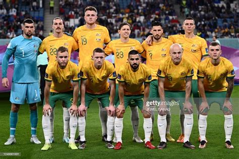 Australia Players Pose Ahead Of The Qatar 2022 World Cup Group D