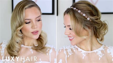 Romantic Bridal Prom Hairstyle For Long Hair Tutorial Youtube