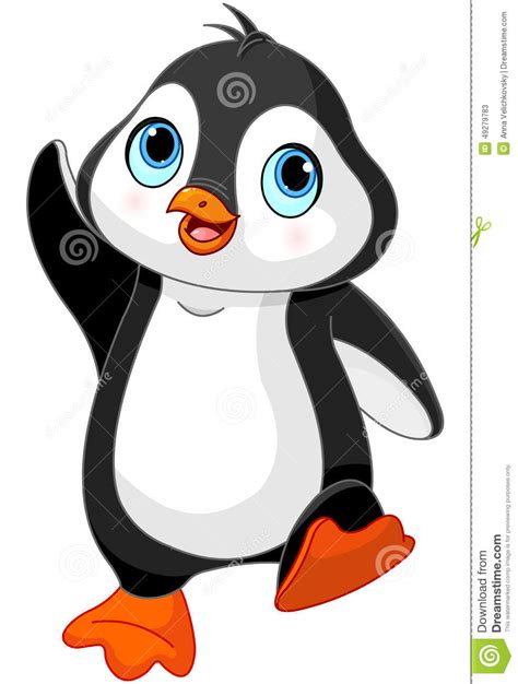 Cartoon Baby Penguin Stock Vector Illustration Of Cold