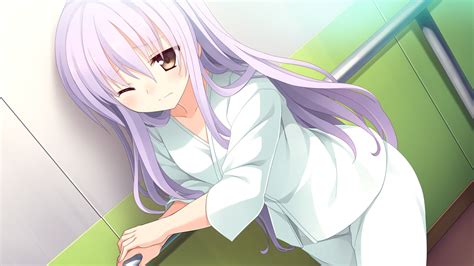 Long Hair Purple Hair Visual Novels Game Cg Anime Girls