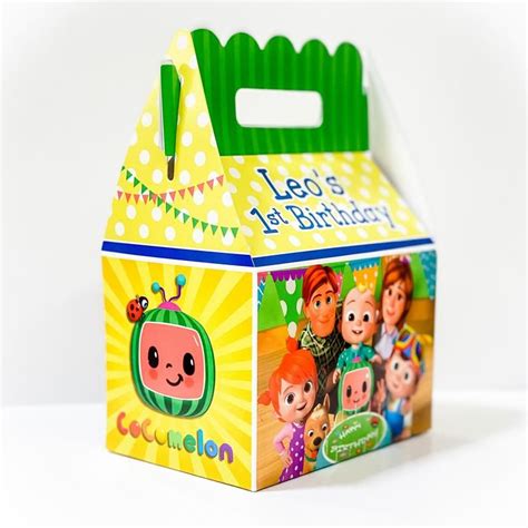 Cocomelon Birthday Party Qty 8 Personalized Gable Favor Boxes In 2021