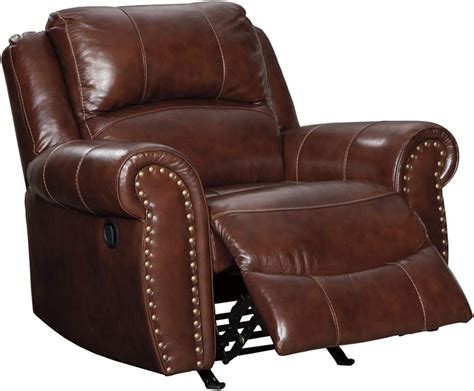 Signature Design By Ashley Bingen Traditional Leather Manual Recliner