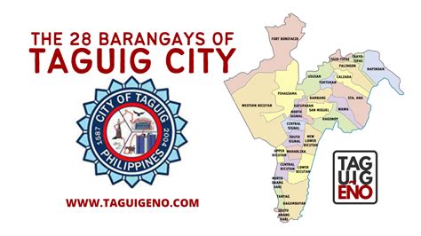 The 28 Barangays Of Taguig City History And Geography