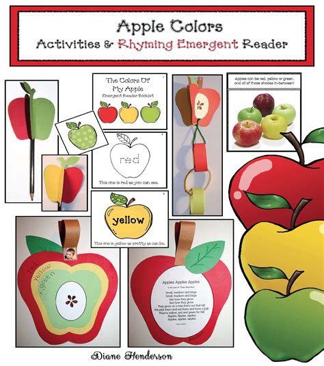 apple activities, apple games, apple crafts, 3 colors of apples, apple emergent reader, | Apple 