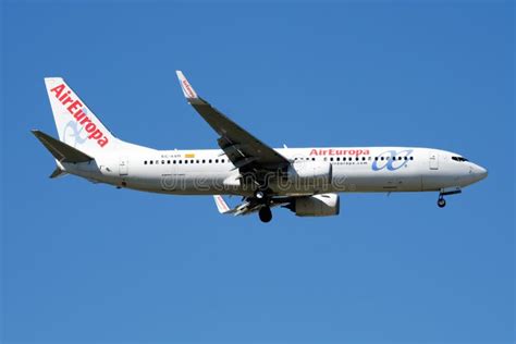 Air Europa Boeing 737 800 Ec Lvr Passenger Plane Landing At Madrid