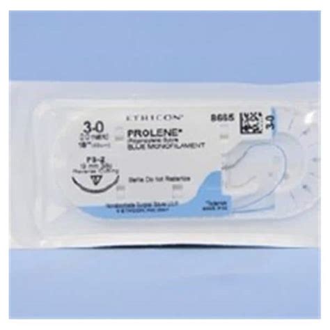 Prolene Suture 3 0 Polypropylene Fs 2 Blue 18 Monofilament 12bx