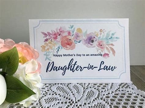 Mothers Day Card For Daughter In Law Printable Card Mothers Day