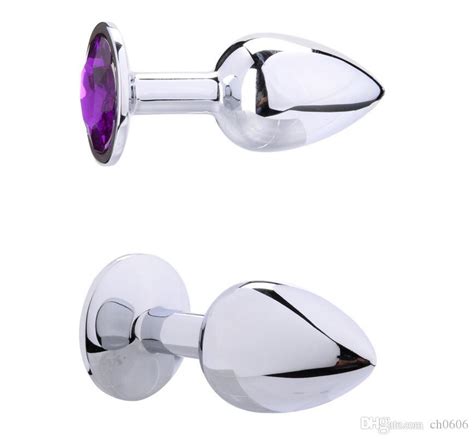 Unisex Butt Toys Plug Anal Silver Insert Stainless Steel Metal Plated