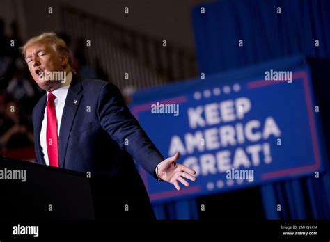 President Donald Trump Speaks At A Rally At Bancorpsouth Arena In