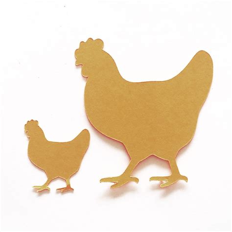 25 Pack Paper Chicken Shape Bird Die Cut Chicken Cut Outs Etsy