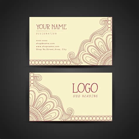 Elegant Business Card Template Vector Free Download