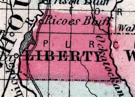 Map Of Liberty County Florida 1863