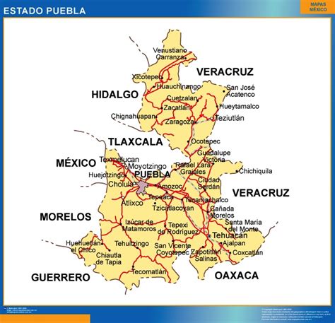 Arriba 97 Foto Mapa De Puebla Con Nombres De Municipios Actualizar