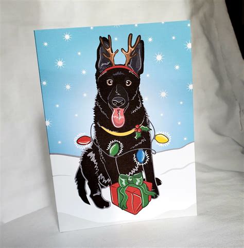 Christmas German Shepherd Greeting Card Choose Your Fur Etsy
