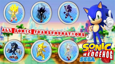 Todas Las Transformaciones De Sonic All Sonic Transformations