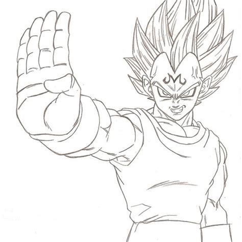 Vegeta Coloring Pages Super Saiyan 2 Lineart By Brusselthesaiyan Free