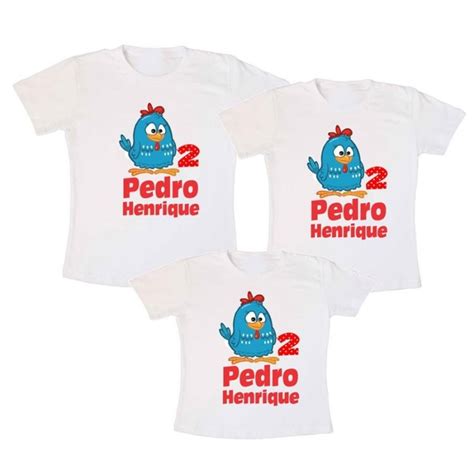 Kit 3 Camiseta Galinha Pintadinha Elo7 Produtos Especiais