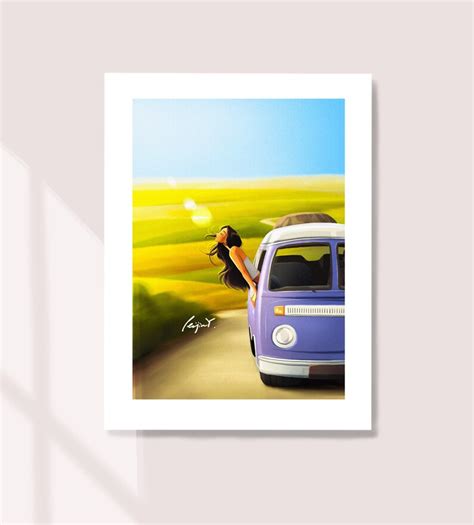 Hitting The Road Art Print Nature Lover Road Trip Etsy