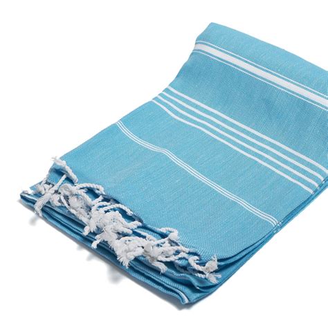 100 Cotton Turkish Peshtemal Towel Turquoise Lavorist