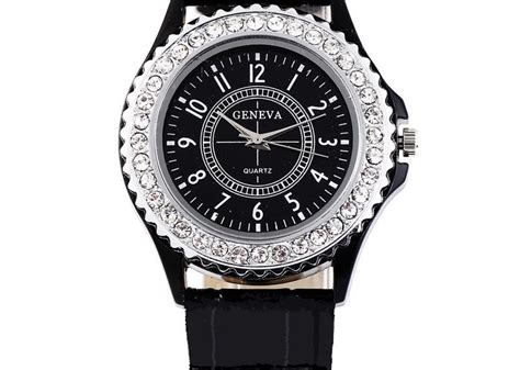 Geneva Watch With Crystal Dial