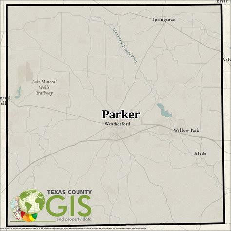 Parker County Gis Shapefile And Property Data Texas County Gis Data