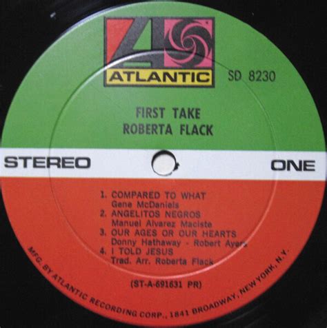 Roberta Flack First Take Vinyl Records Lp Cd On Cdandlp