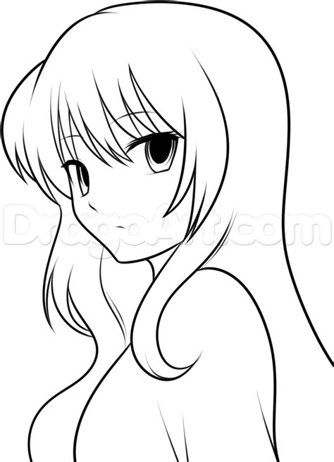 Luxus Anime Girl Drawings Easy Seleran