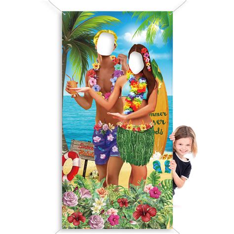Buy Hawaiian Aloha Party Decorations Luau Couple Photo Prop Giant Fabric Hawaiian Luau Photo