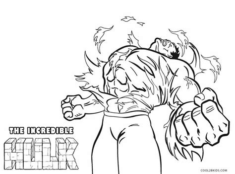 Dibujos de Hulk para colorear - Páginas para imprimir gratis