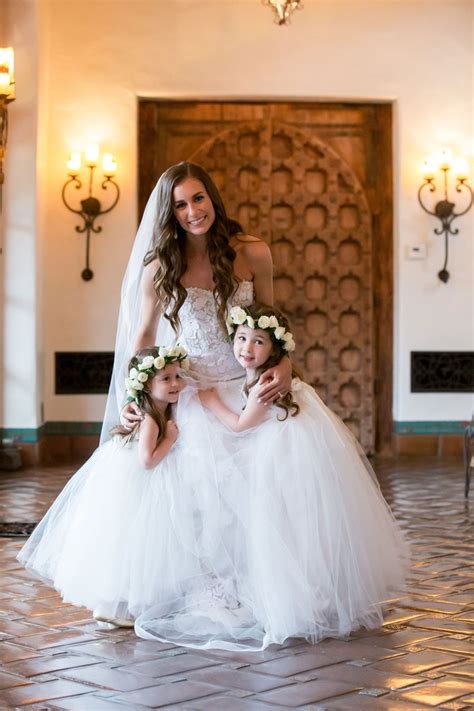 bride with two flower girls in 2020 wedding inside wedding real weddings photos