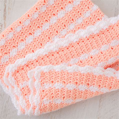 If you're on the lookout for an elegant and beautiful baby shower gift, then you've come to the this is one of the newest crochet baby blanket patterns by drops design. Peaches & Cream Baby Blanket - Free Crochet Pattern ...