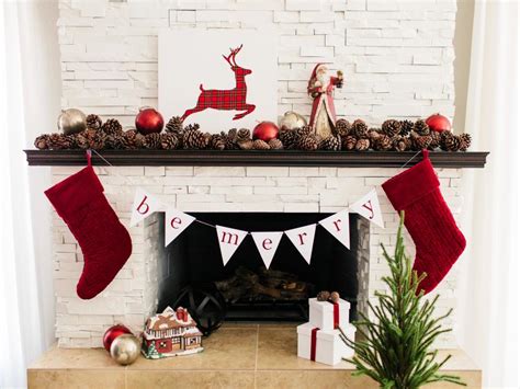 Hand painted wooden sign for mantel decoration. 28 Christmas Mantel Decorating Ideas | HGTV