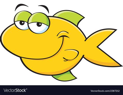 Cartoon Smiling Fish Royalty Free Vector Image