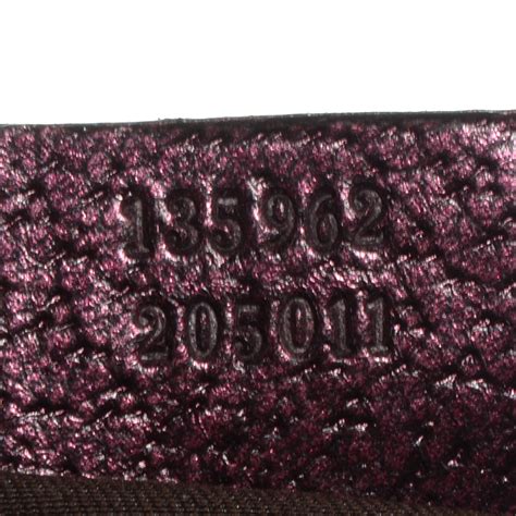 Gucci Monogram Bamboo Chain Shoulder Bag Metallic Purple 75056