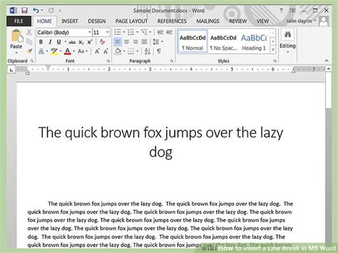 Lines help in separating one paragraph from the other and it is a good way of structuring your in this tutorial class, you will learn the right ways of inserting a line in the ms office word file. How to Insert a Line Break in MS Word: 4 Steps (with Pictures)
