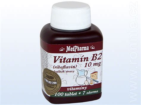 Vitamín B2 Riboflavin 10 Mg