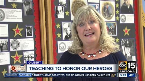 Gilbert Teacher Shows Students Importance Of Veterans Day Youtube