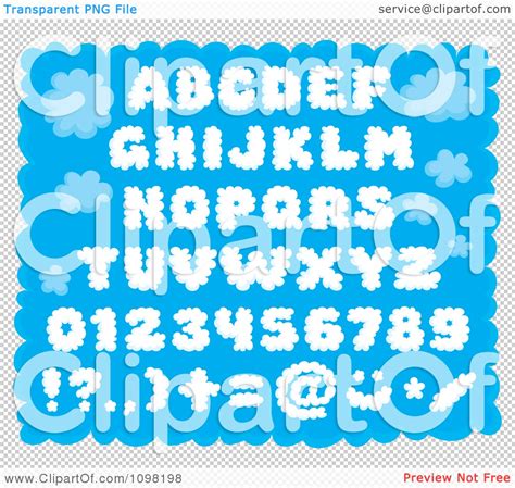 Clipart Puffy Cloud Capital Letters Numbers And Punctuation Design
