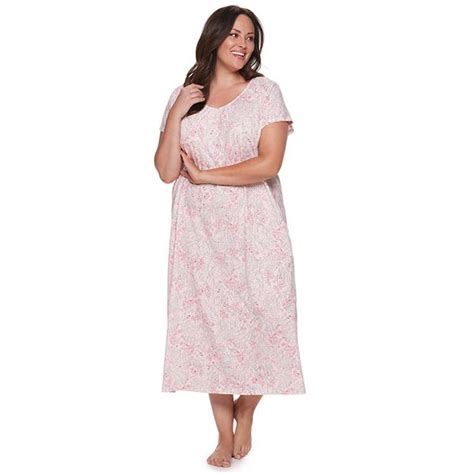 Plus Size Croft And Barrow® Smocked Nightgown