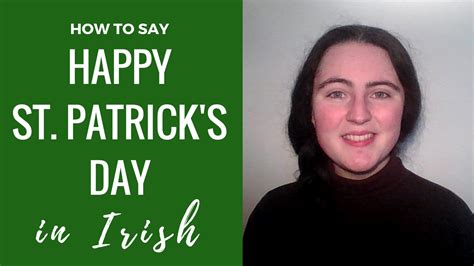 How To Say Happy St Patricks Day In Irish Youtube