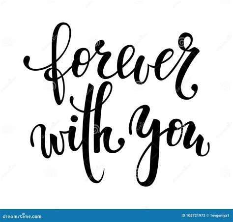 Forever With You Hand Drawn Creative Calligraphy And Brush Pen