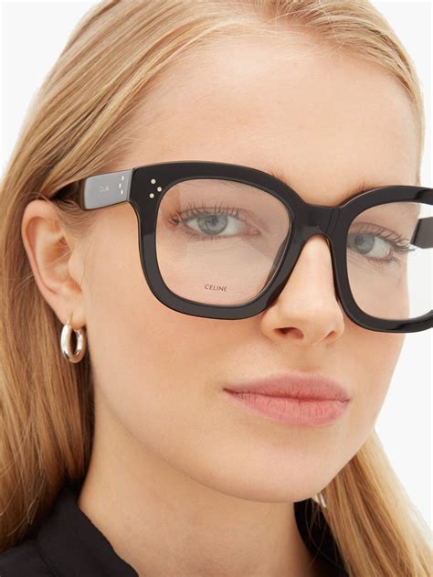 Celine Oversized Acetate Glasses In Black Lyst Ph