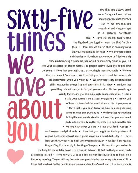 40 things we love about you 40th birthday brother 40th etsy 30th birthday quotes diy father