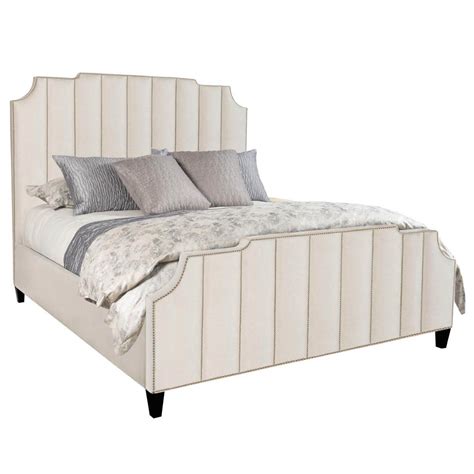 Beatrice Modern Classic Ivory Upholstered Channel Tufted Bed Cal King