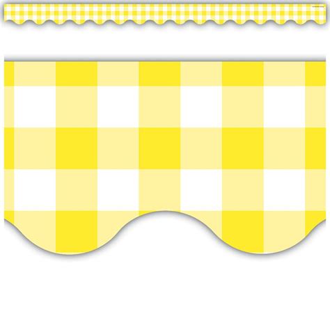 Knowledge Tree Teacher Created Resources Yellow Gingham Scalloped