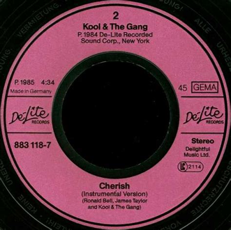 Kool And The Gang Cherish 7 Single Vinyl Schallplatten Shop
