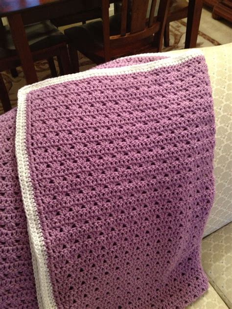 Another View Of Classically Simple Shell Afghan